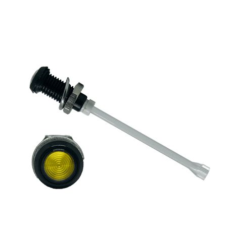 RHD-910-F6PZY67PR Bivar, Panel Mount Vertical LED Light Pipe, Yellow Round Lens