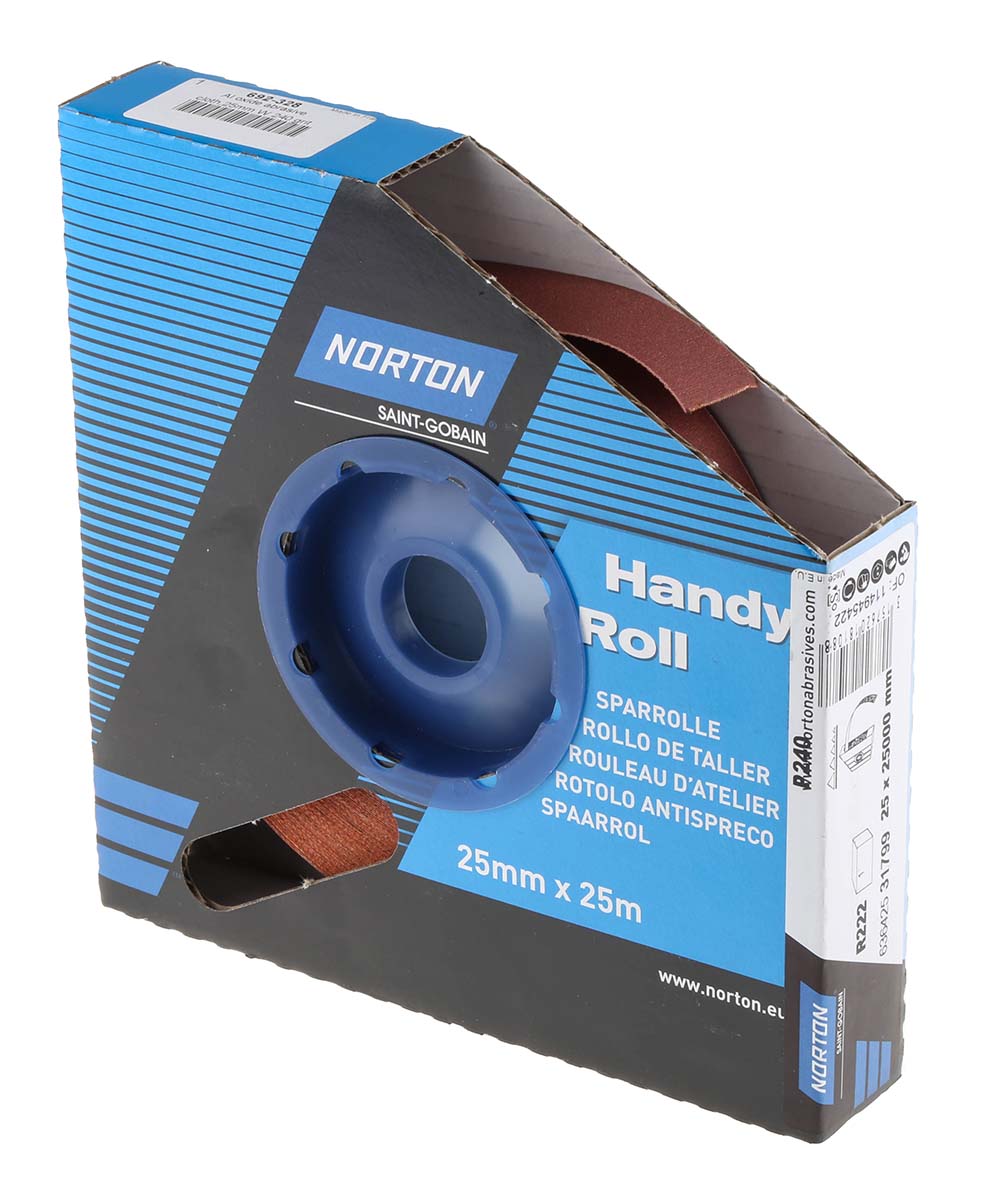 Norton , 25 m 25mm, P240 Grit, Very Fine Grade