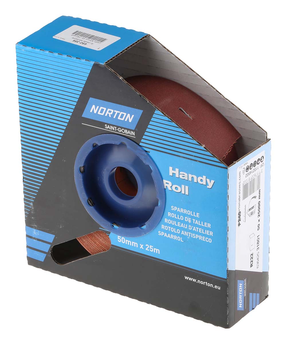 Norton , 25 m 50mm, P240 Grit, Very Fine Grade