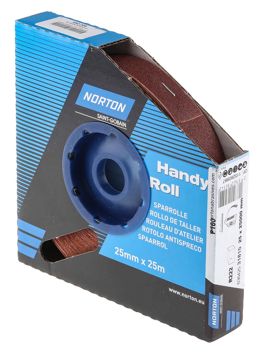 Norton , 25 m 25mm, P100 Grit, Fine Grade