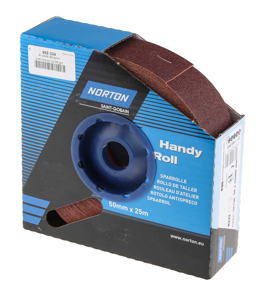 Norton , 25 m 50mm, P80 Grit, Medium Grade
