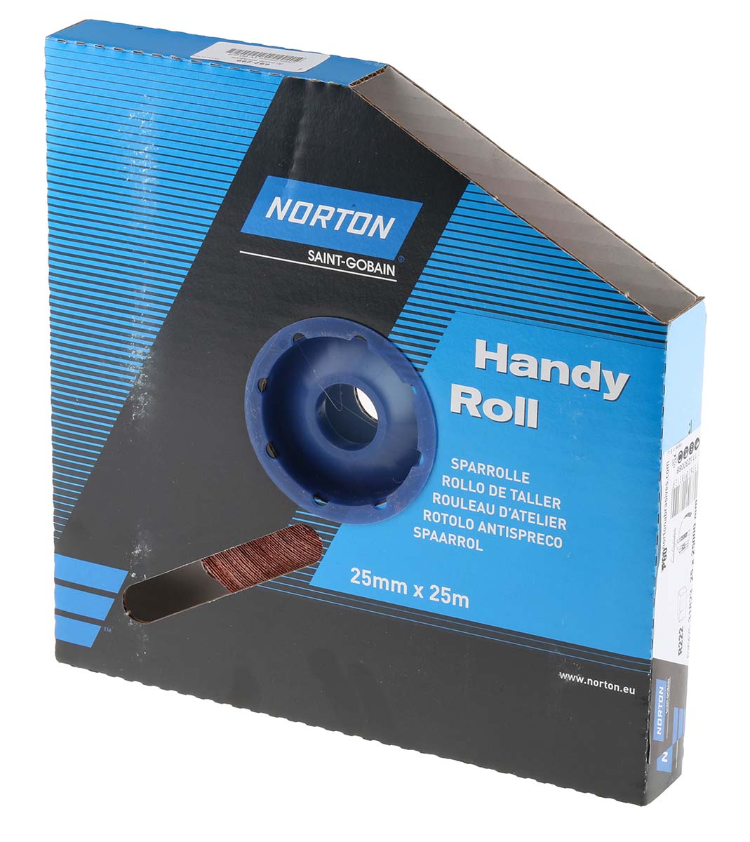 Norton P60 Grit Medium, 25 m x 25mm