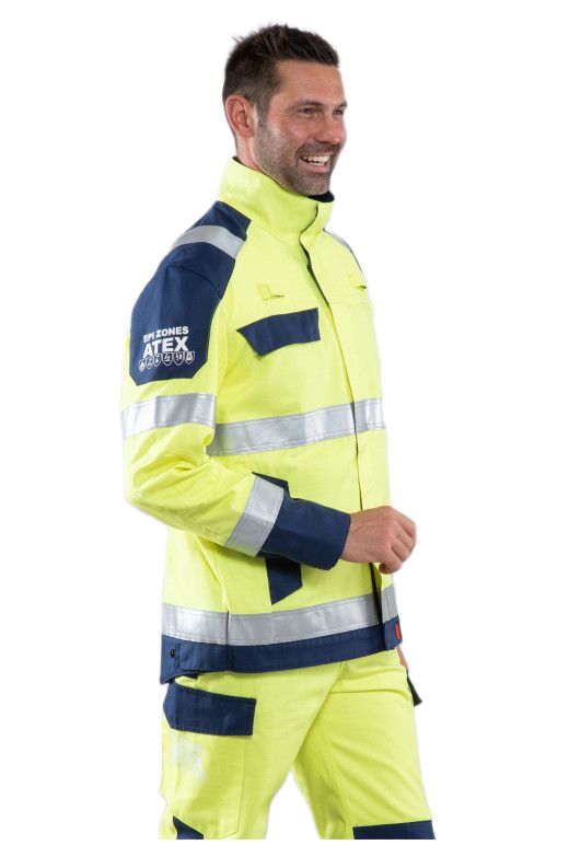 DMD 636970ATXT Yellow, Grey Unisex Hi Vis Jacket, 2