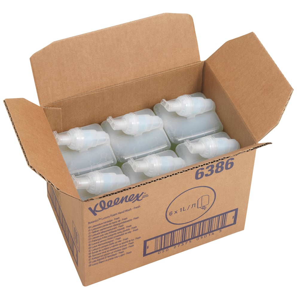 6386 KLEENEX Fragranced Kleenex® Botanics™ Fresh Savon mousse pour les mains () Hand Soap - 6 L Cartridge