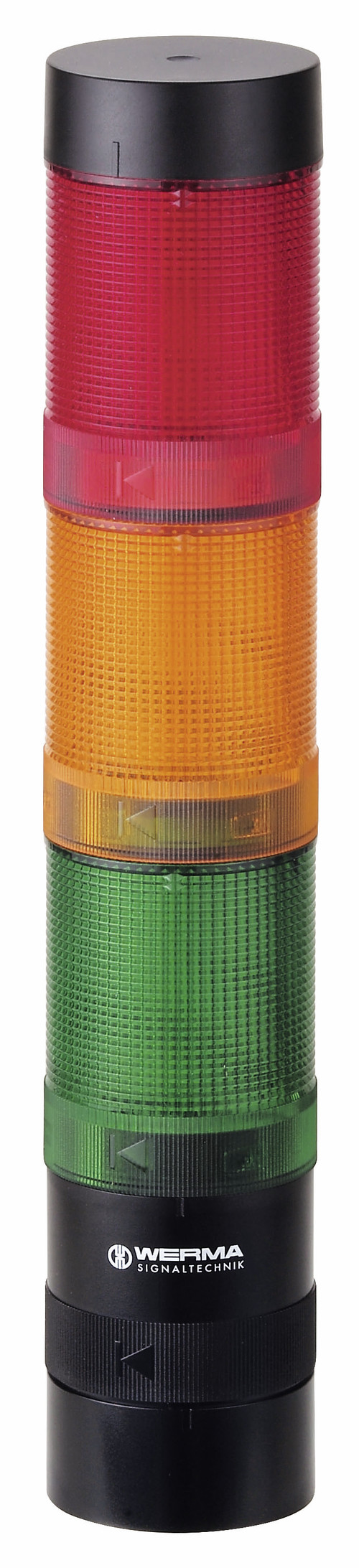Werma KombiSIGN 40 Series Yellow, Red, Green Signal Tower No Sounder Component, 3 Lights 24V Wall, Base