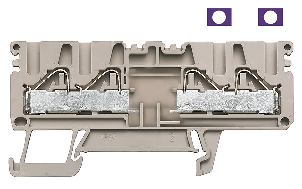 Weidmuller 1022220000 P Series Dark Beige, 0.5 → 6mm², Single-Level, Push In Termination