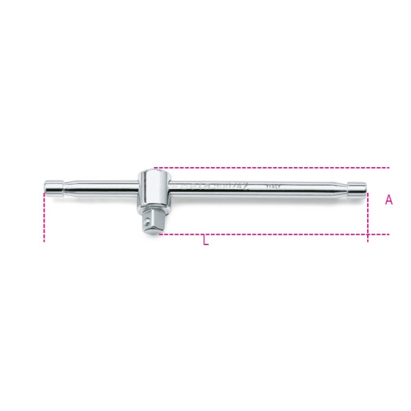 BETA 900/42 1/4 in Bi-Hexagon Sliding T Handle, 115 mm Overall