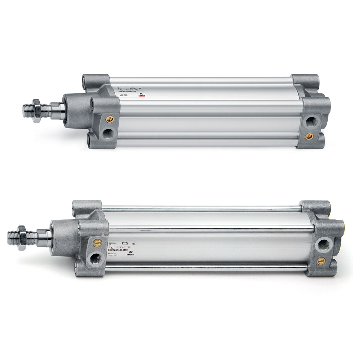 Camozzi Pneumatic Piston Rod Cylinder - 63MP2C050A0100 50 mm Bore, 100 mm 179 mm Series, Double Acting Acting