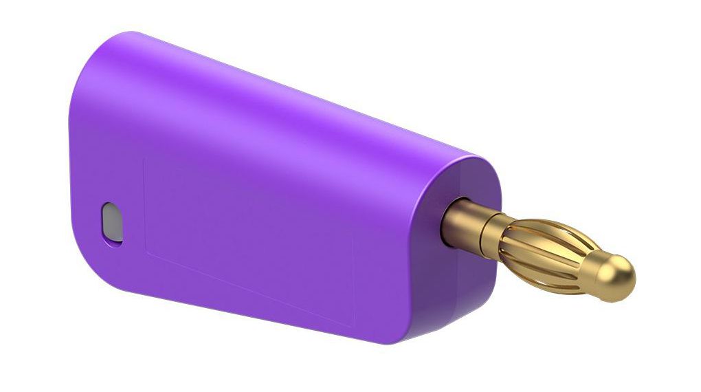 Staubli Violet Male Banana Plug, 4 mm Connector, Screw Termination, 30V, 60 V, 32A, Gold Plating