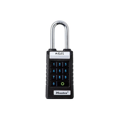 Master Lock Bluetooth Smart Rubber Bumper, Zinc Body Padlock Weatherproof, 9 mm Shackle