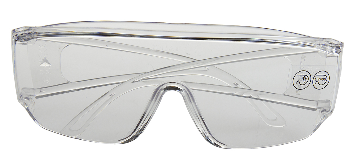 Delta Plus PITO UV Safety Glasses, Clear PC Lens, Vented