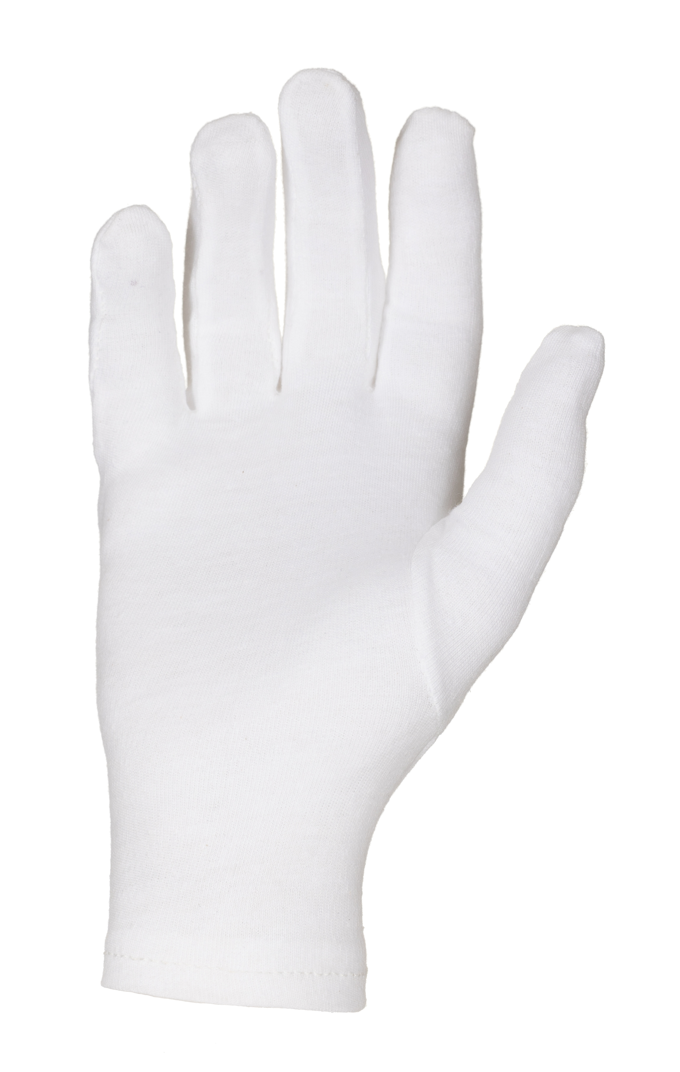 640s Liscombe White Cotton Glove, Size 7, Cotton Coating