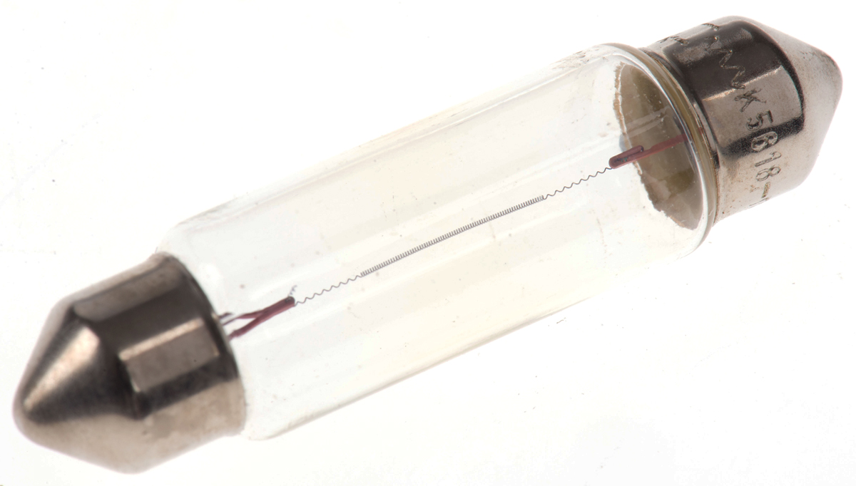 Osram SV8.5-8 Automotive Incandescent Lamp, Clear, 12V, 500 h
