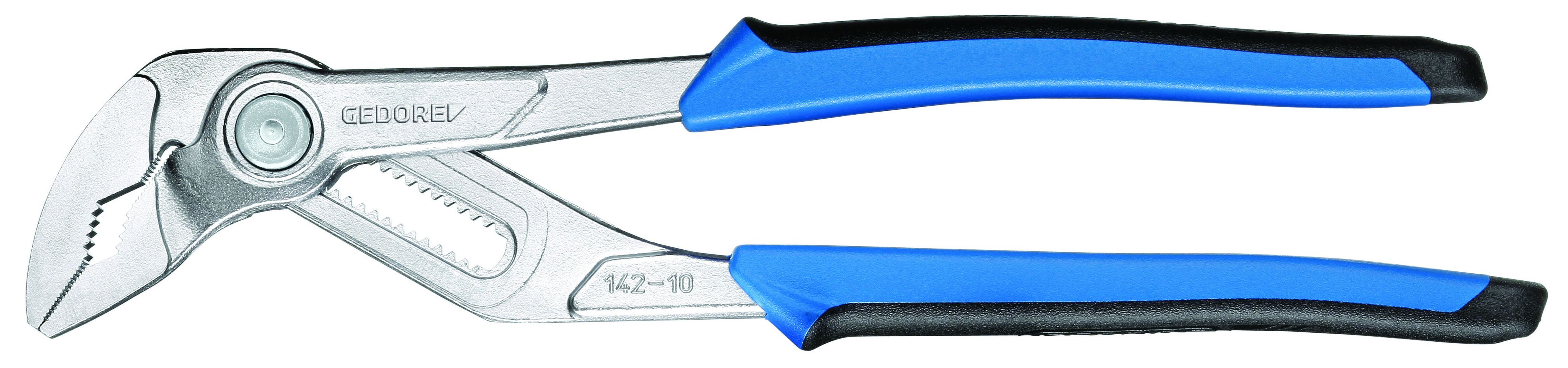 Gedore Water Pump Plier, 200 mm Overall Long Slim Jaw, 39mm Jaw ESD Safe