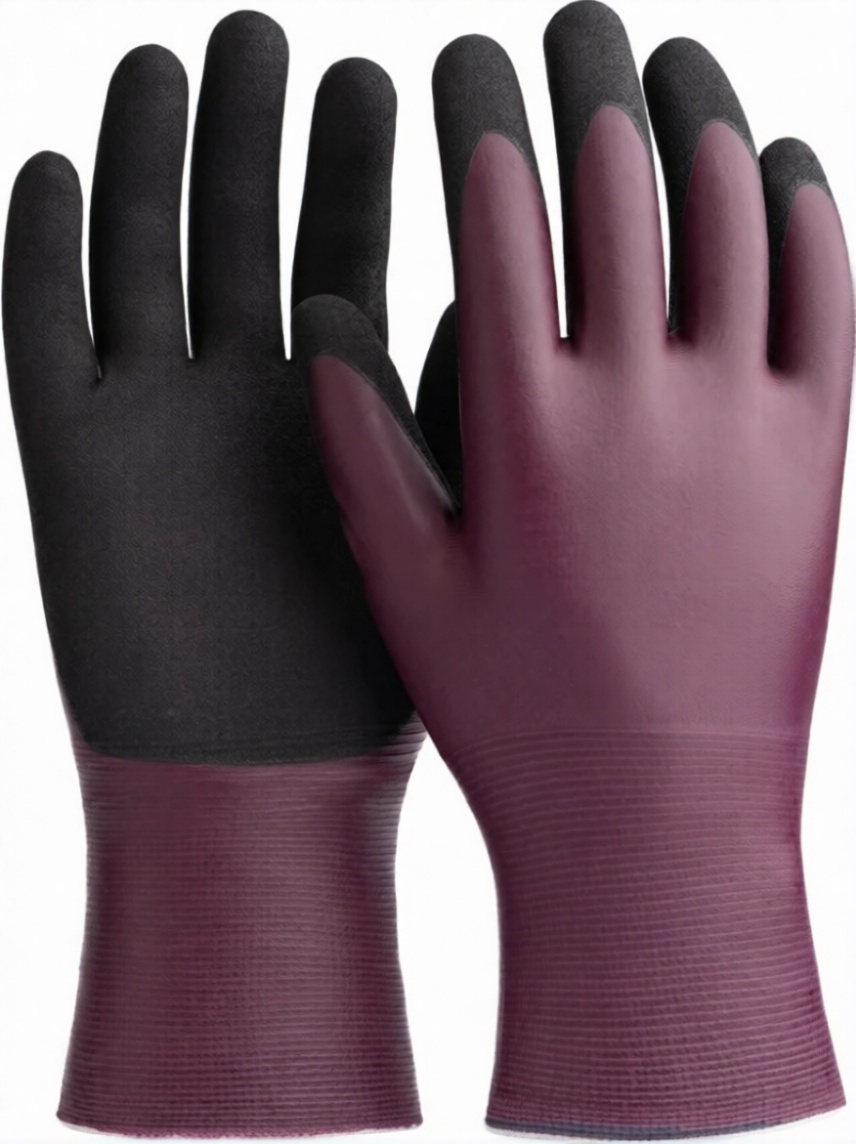 64226-07b ATG 64226 Purple Nitrile Butadiene Rubber Glove, Size 7, NBR Coating
