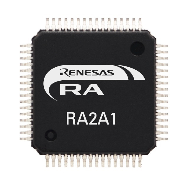 Renesas Electronics, 32 bit ARM Cortex M23, RA2A1 Microcontroller, 48 MHz, 256kB FLASH, 64-Pin LQFP