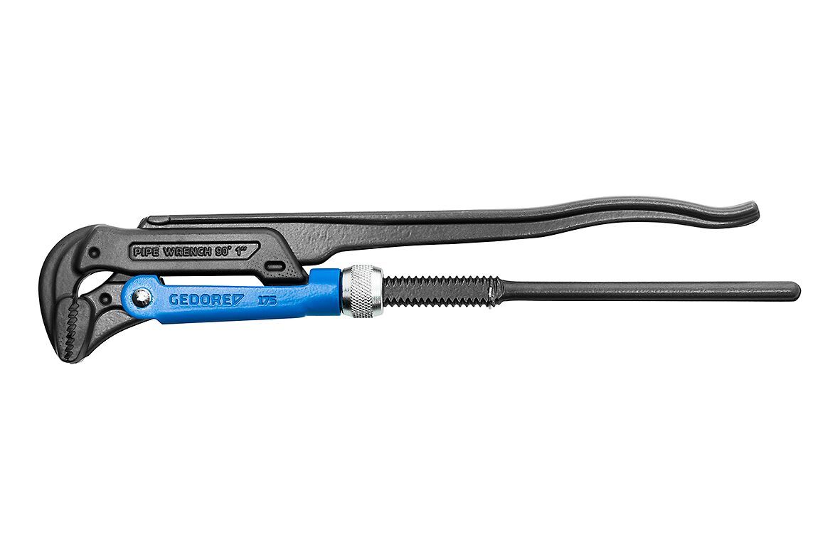 Gedore 1-Piece Pipe Wrench Angled head, 670mm Overall