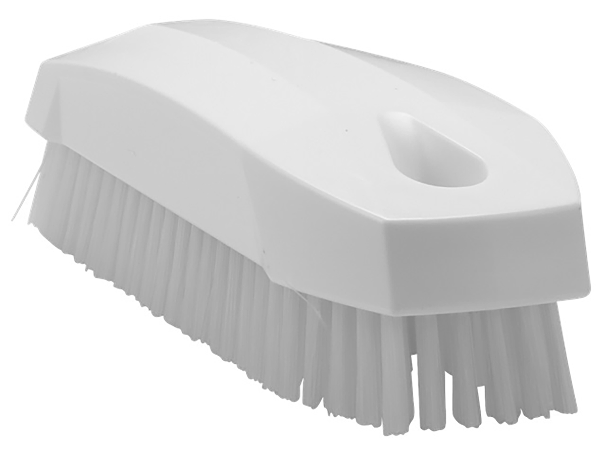 Vikan Hard Bristle White Scrubbing Brush White, 17 mm bristle length, Polyethylene Terephthalate bristle material