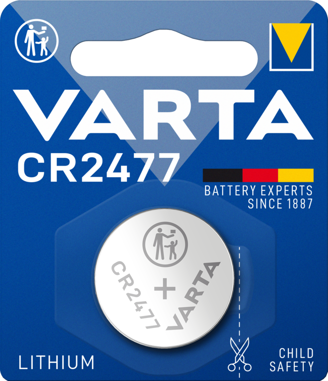 6477101401 Varta CR2477 Coin Battery, 3 V, 24.5 mm Diameter