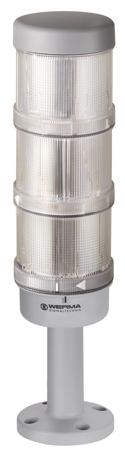 Werma KombiSIGN 72 Series Red, Yellow, Green Signal Tower No Sounder Component, 3 Lights 24V Base
