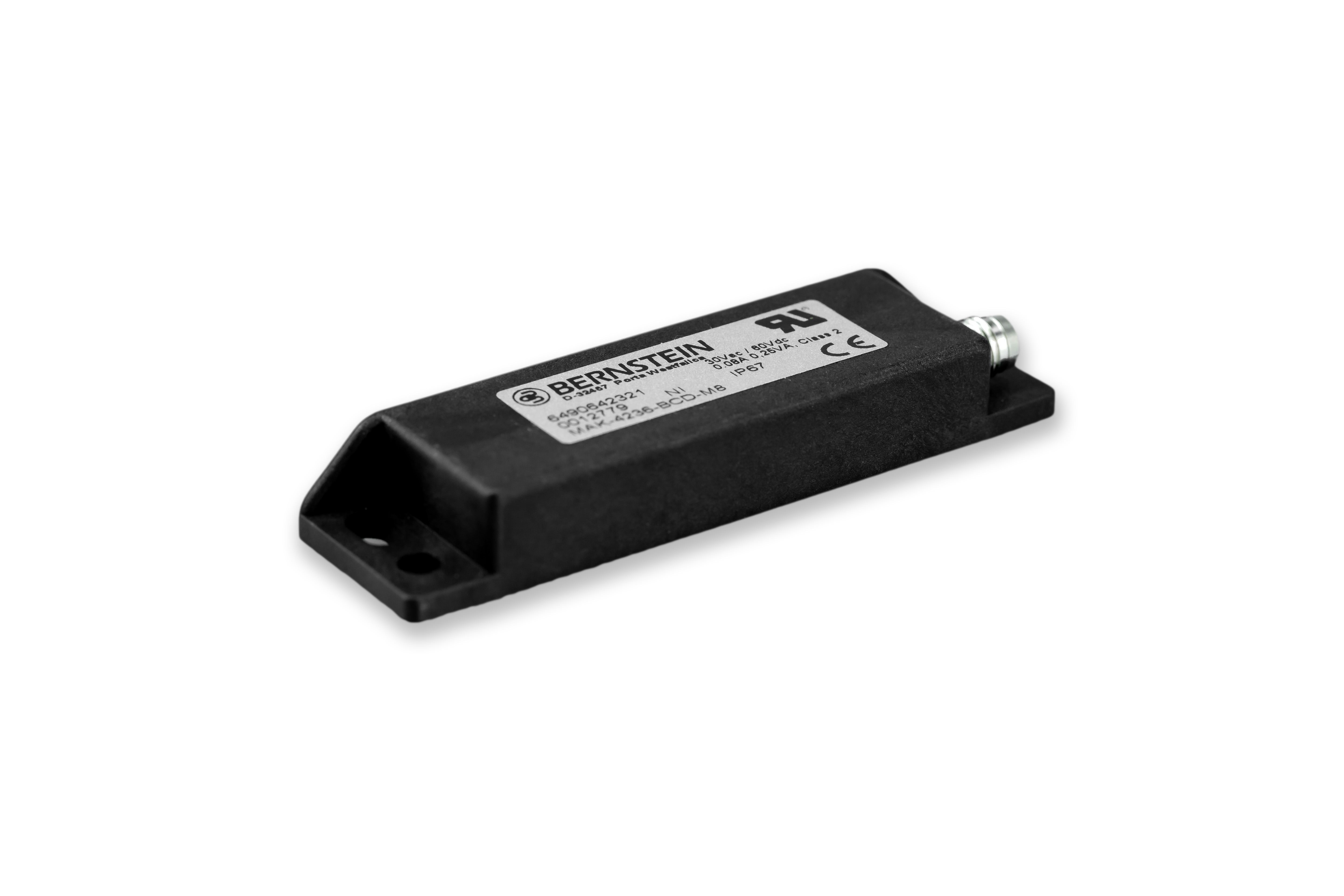 Bernstein AG MA-42 Series Magnetic Non-Contact Safety Switch, Polyamide 6 Housing, 170V dc, 1 NO/1 NC, M8