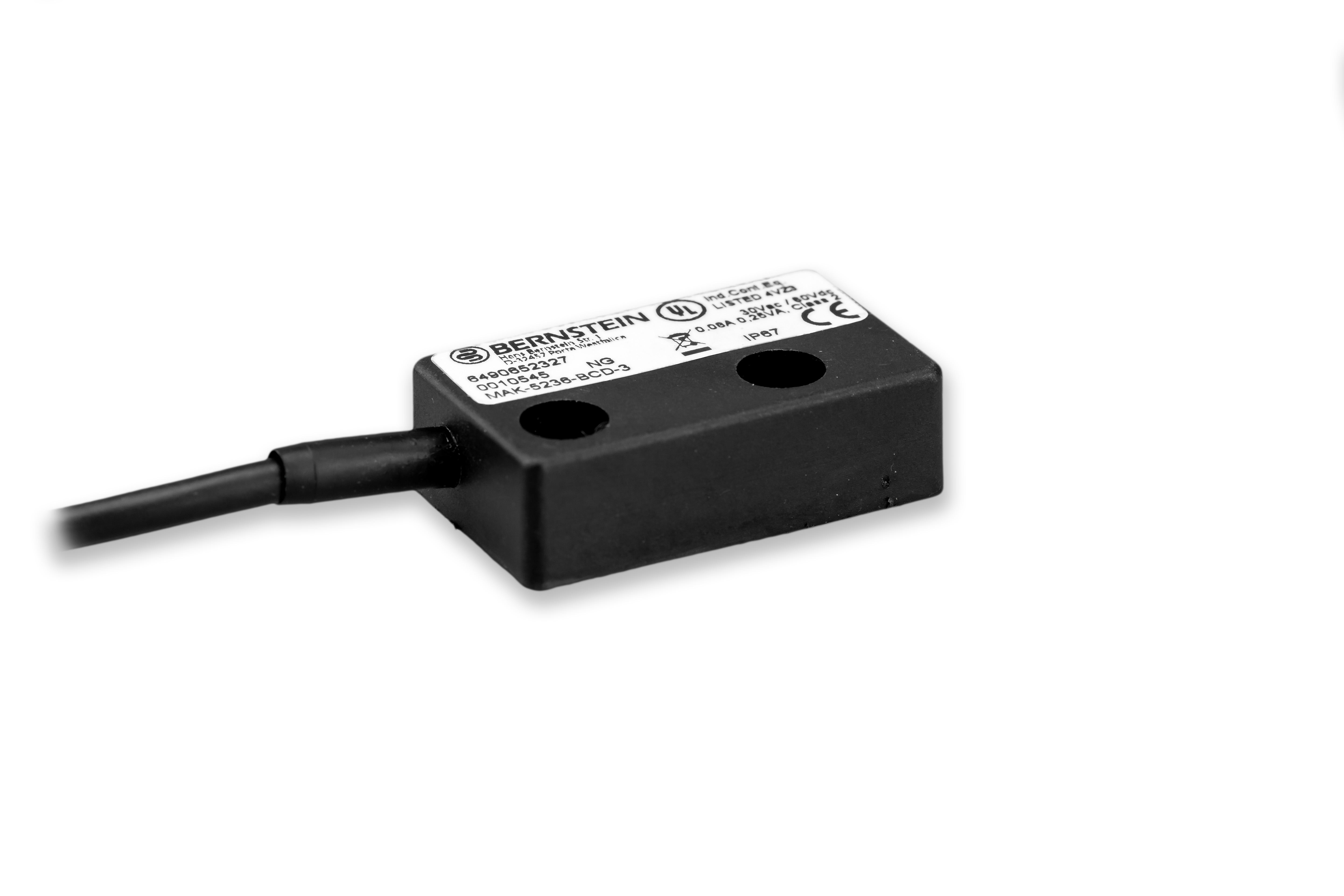 Bernstein AG MA-52 Series Magnetic Non-Contact Safety Switch, Polybutylene Terephthalate Housing, 170V dc, 60 V dc, 1
