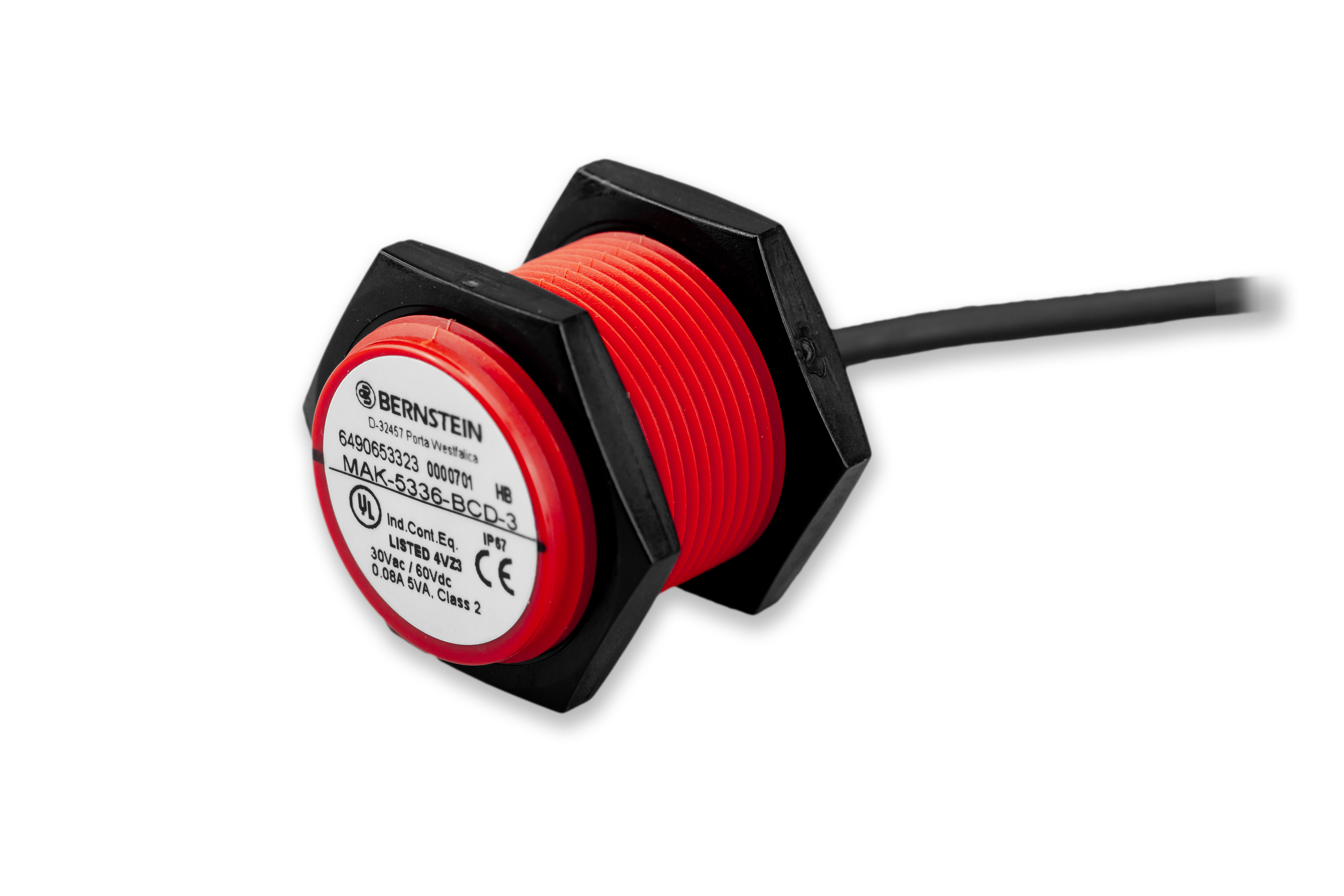 Bernstein AG Non-Contact Safety Switch, Polybutylene Terephthalate Housing, 30V dc, Cable