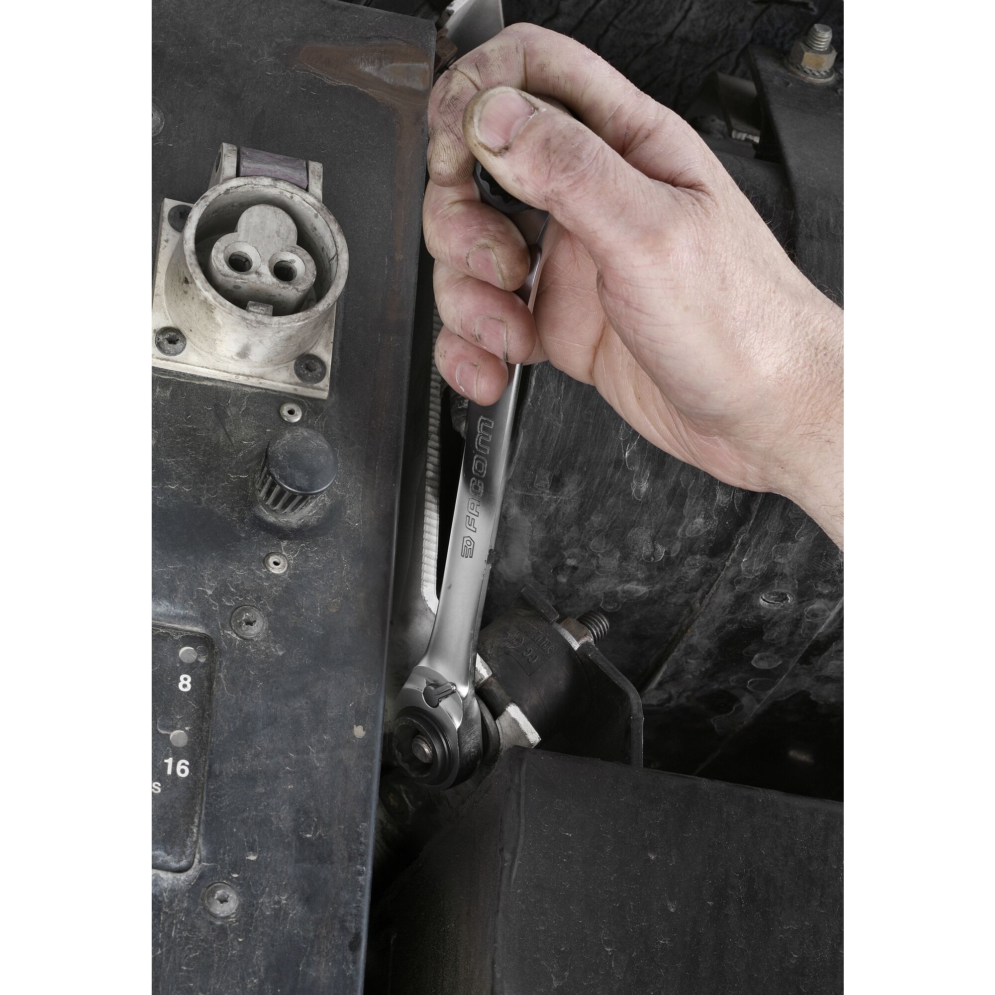 64cj2pb Facom 2-Piece Spanner Set, 8 to 19 mm, Steel