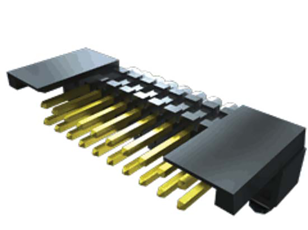 Samtec FSH Series Right Angle Surface PCB Header, 10 Contact(s), 1.27 mm Pitch, 1 Row, Shrouded