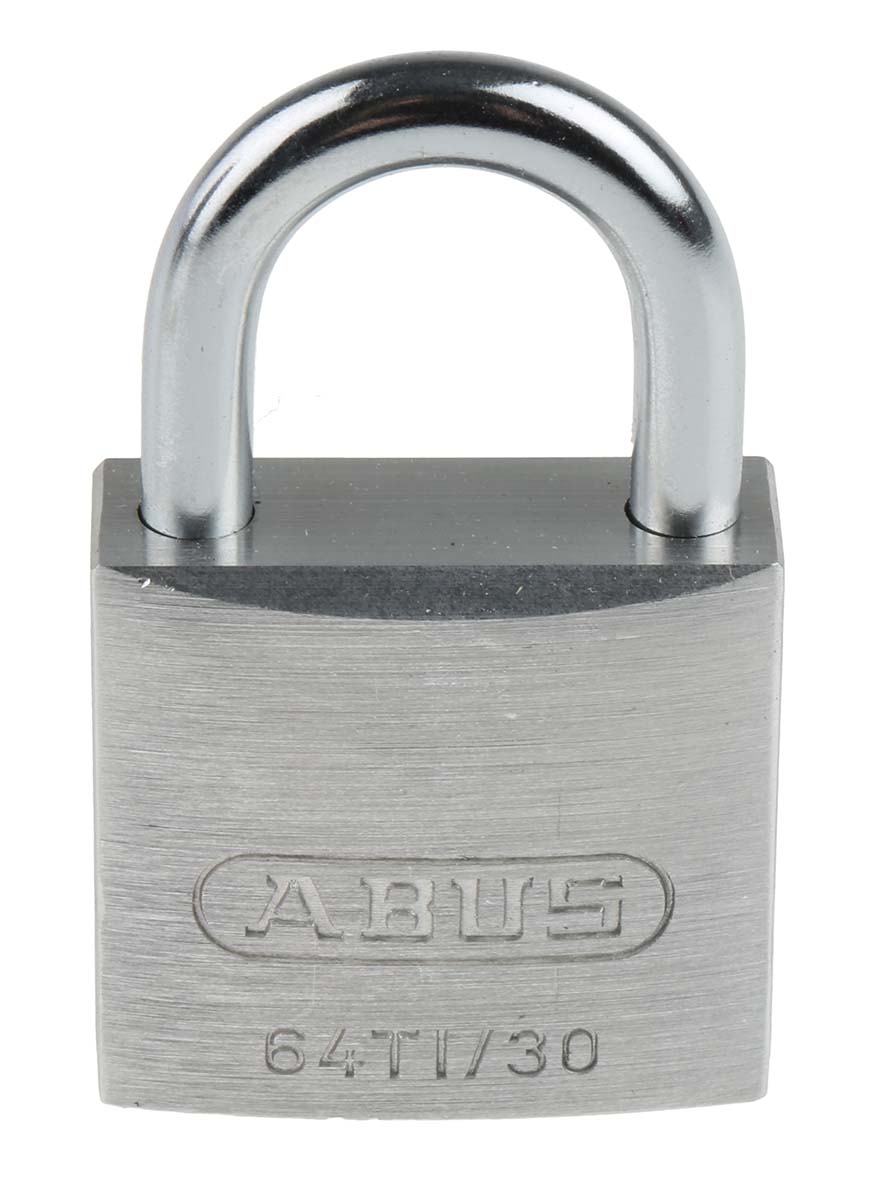 64ti30-ka6311 ABUS Key Titanium Weatherproof Padlock Weatherproof Keyed Alike, 5 mm Shackle, 30 mm Body