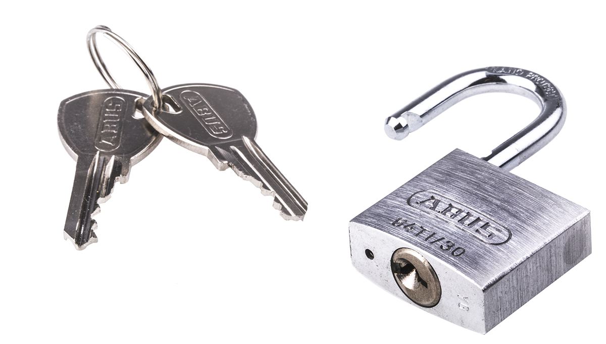 64ti30 ABUS Key Titanium Weatherproof Padlock Weatherproof, 5 mm Shackle, 30 mm Body