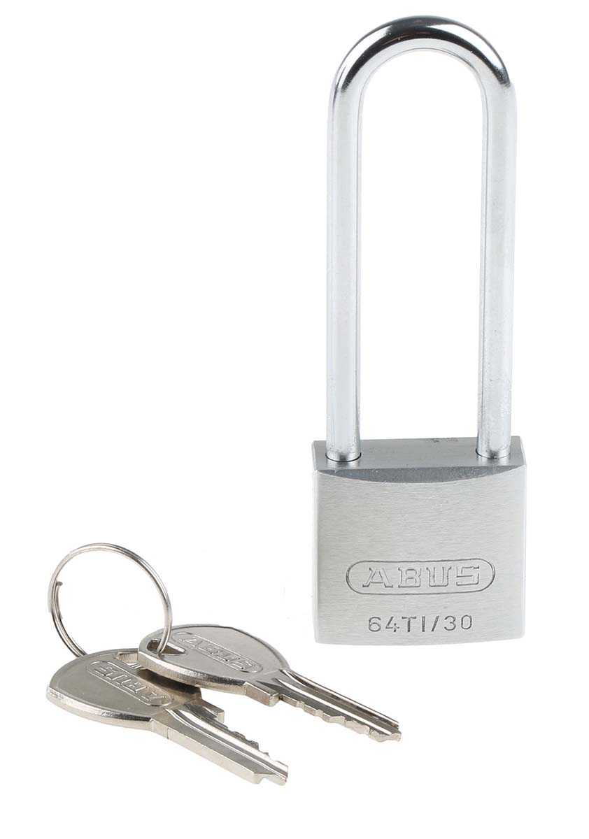 ABUS Key Titanium Weatherproof Padlock Weatherproof, 5 mm Shackle, 30 mm Body