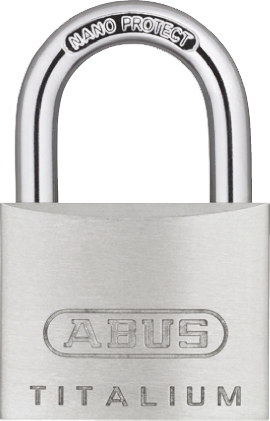 ABUS Keyed Titalium Weatherproof Padlock Weatherproof, 6.5 mm Shackle, 40mm Body