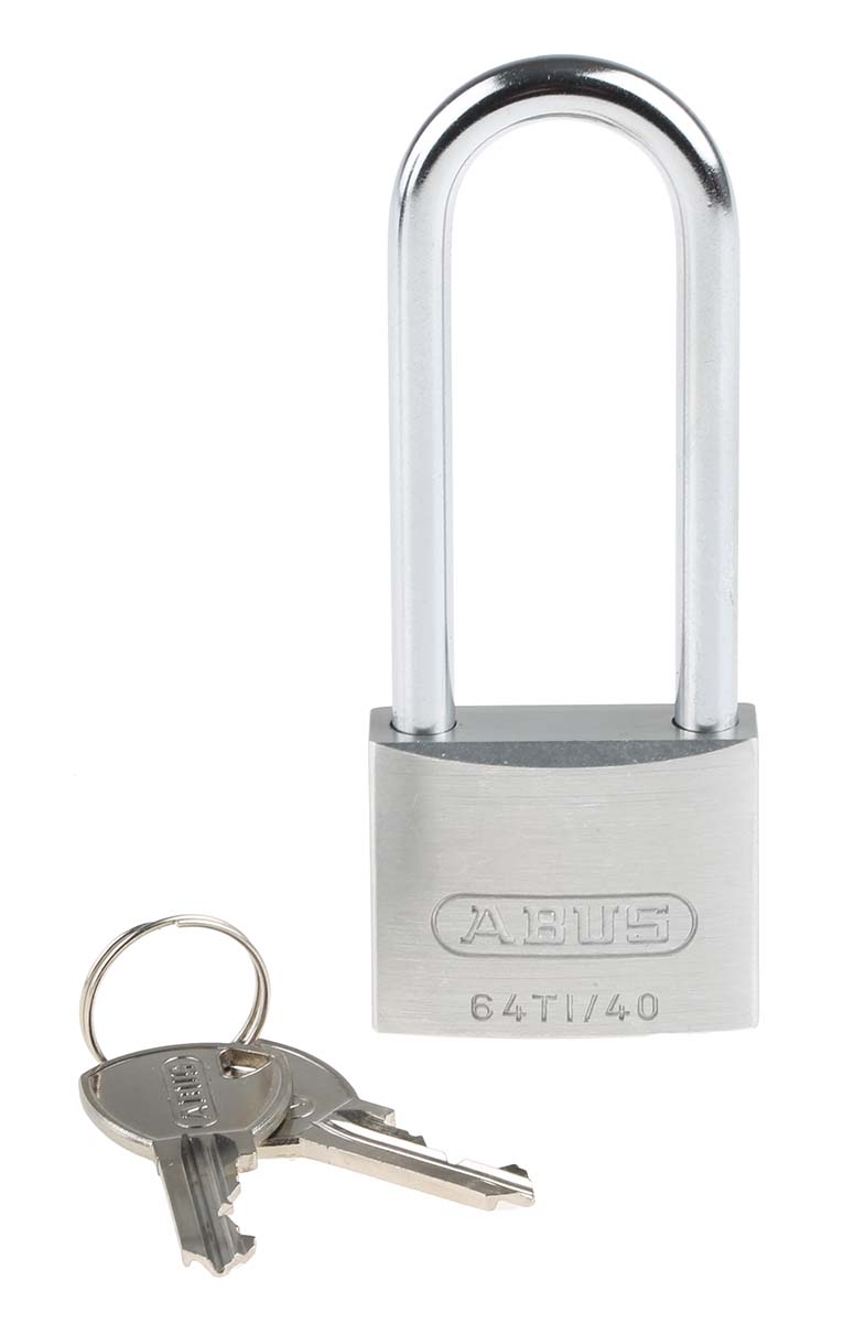 ABUS Keyed Titalium Weatherproof Padlock Weatherproof, 6.5 mm Shackle, 40mm Body