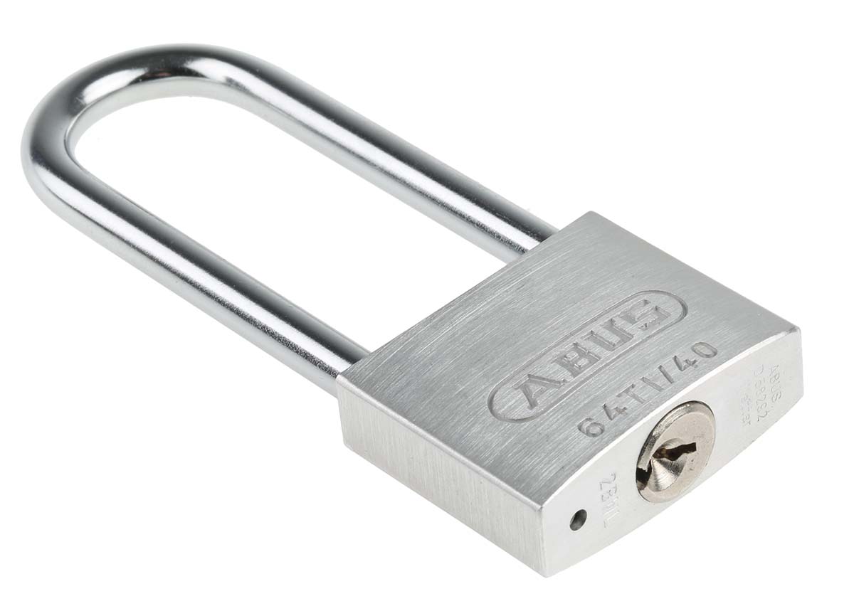 64ti40hb63 ABUS Keyed Titalium Weatherproof Padlock Weatherproof, 6.5 mm Shackle, 40mm Body