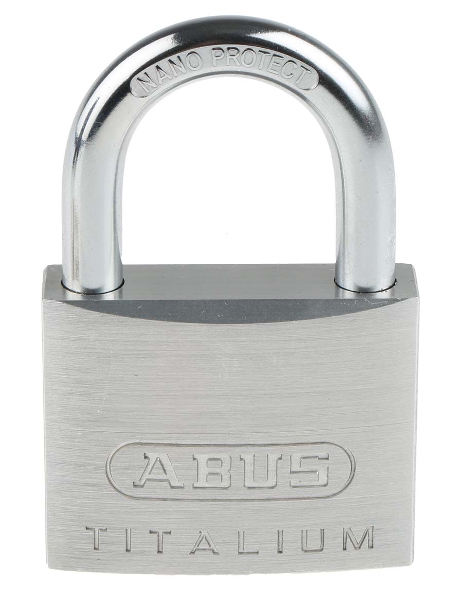 64ti50-ka6511 ABUS Keyed Titalium Weatherproof Padlock Weatherproof Keyed Alike, 8 mm Shackle, 50mm Body