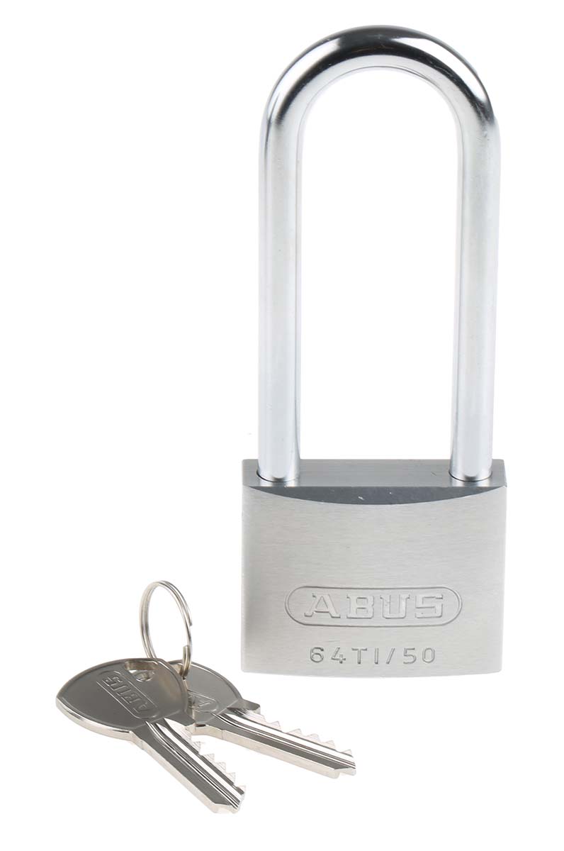 ABUS Key Titanium Weatherproof Padlock Weatherproof, 8 mm Shackle, 50 mm Body