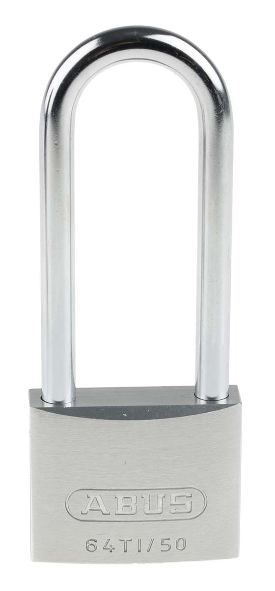 64ti50hb80 ABUS Key Titanium Weatherproof Padlock Weatherproof, 8 mm Shackle, 50 mm Body