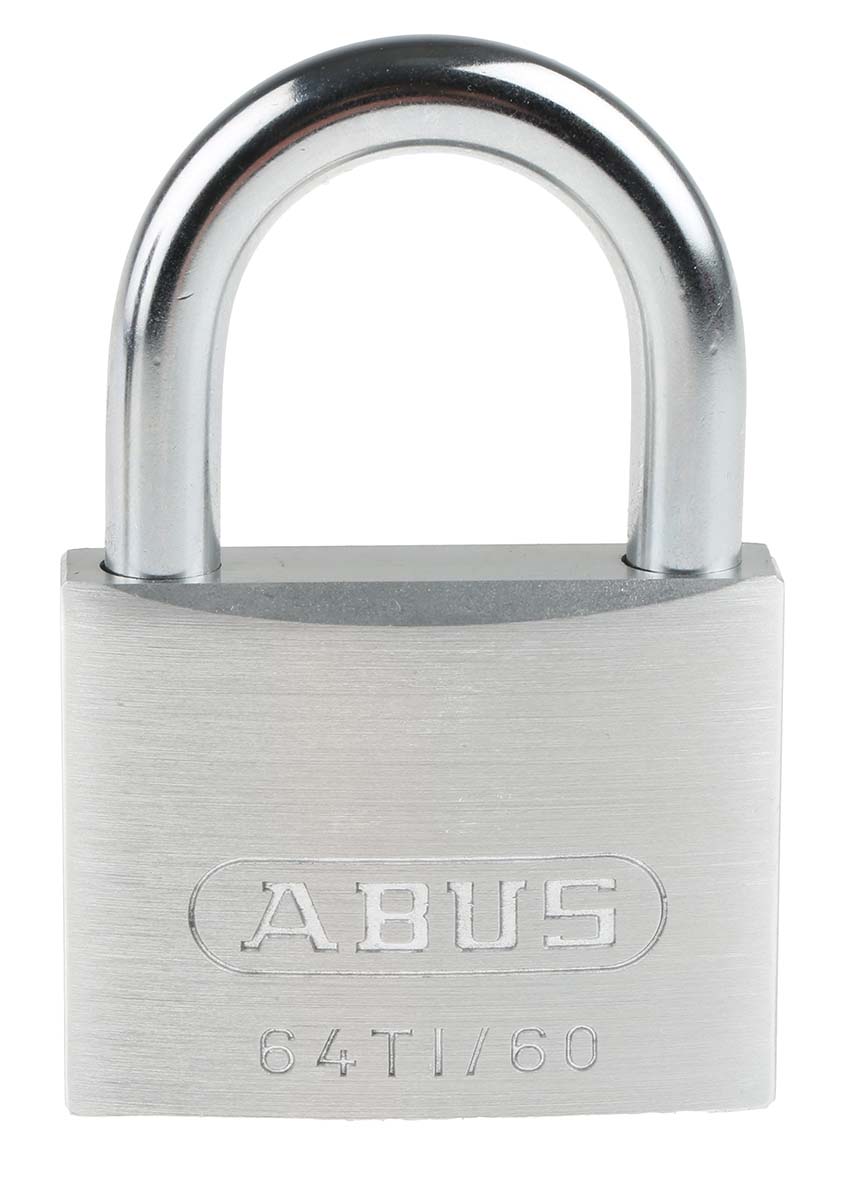 64ti60-ka6607 ABUS Keyed Titalium Weatherproof Padlock Weatherproof Keyed Alike, 9.5 mm Shackle, 33.3mm Body