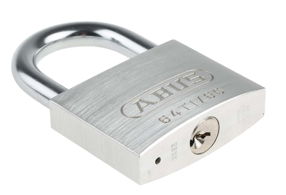 64ti60 ABUS Keyed Titalium Weatherproof Padlock Weatherproof, 9.5 mm Shackle, 33.3mm Body