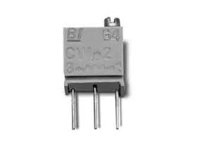 1 kΩ, Through Hole Trimmer Potentiometer, Solder Pin 0.25 W Top Adjust TT Electronics/BI, 64