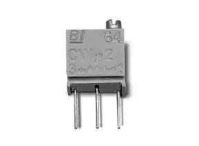 2 kΩ, Through Hole Trimmer Potentiometer, Solder Pin 0.25 W Top Adjust TT Electronics/BI, 64