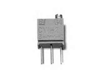 20 kΩ, Through Hole Trimmer Potentiometer, Solder Pin 0.25 W Top Adjust TT Electronics/BI, 64