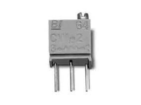 2 kΩ, Through Hole Trimmer Potentiometer, Solder Pin 0.25 W Top Adjust TT Electronics/BI, 64
