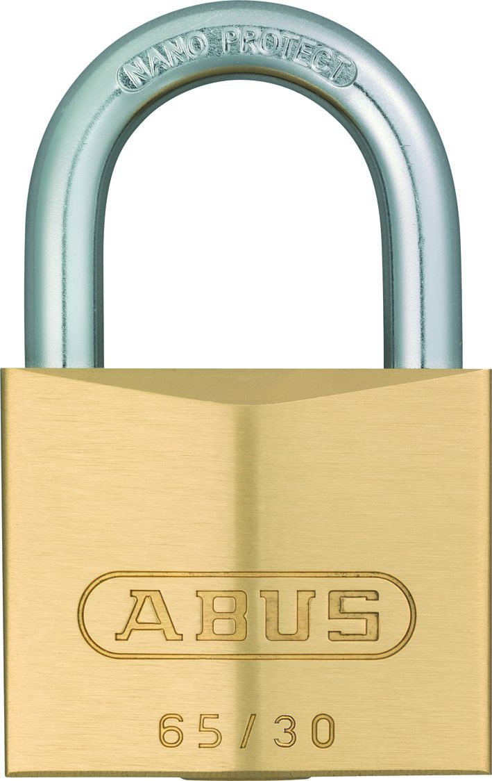 ABUS Keyed Brass Padlock Weatherproof, 5 mm Shackle, 30mm Body