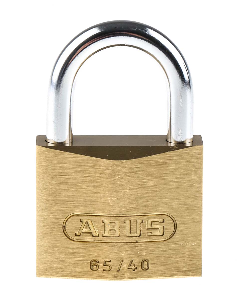 ABUS Key Steel, Brass Padlock Weatherproof Keyed Alike, 6 mm Shackle, 65mm Body