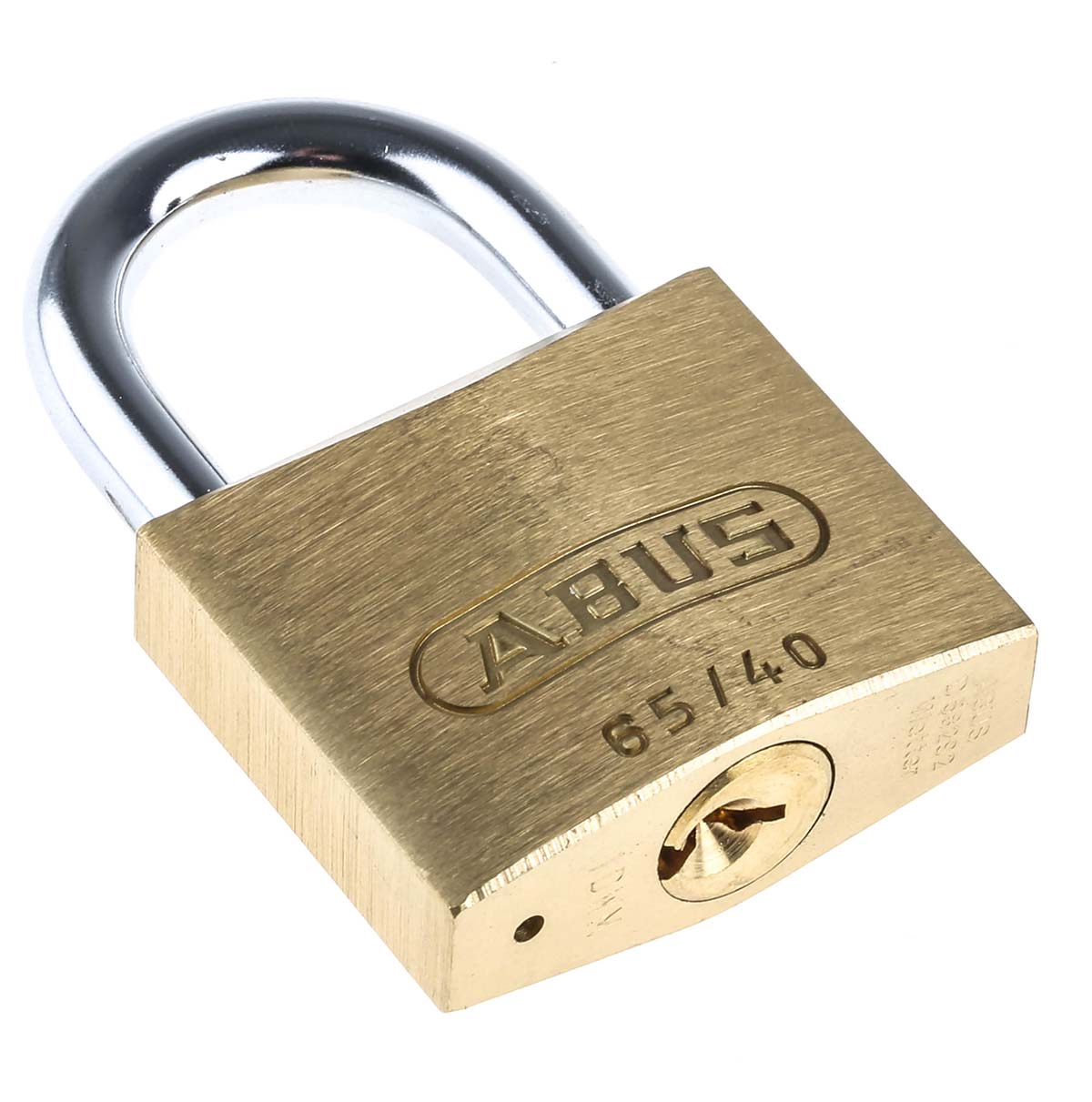 6540-ka6401 ABUS Key Steel, Brass Padlock Weatherproof Keyed Alike, 6 mm Shackle, 65mm Body