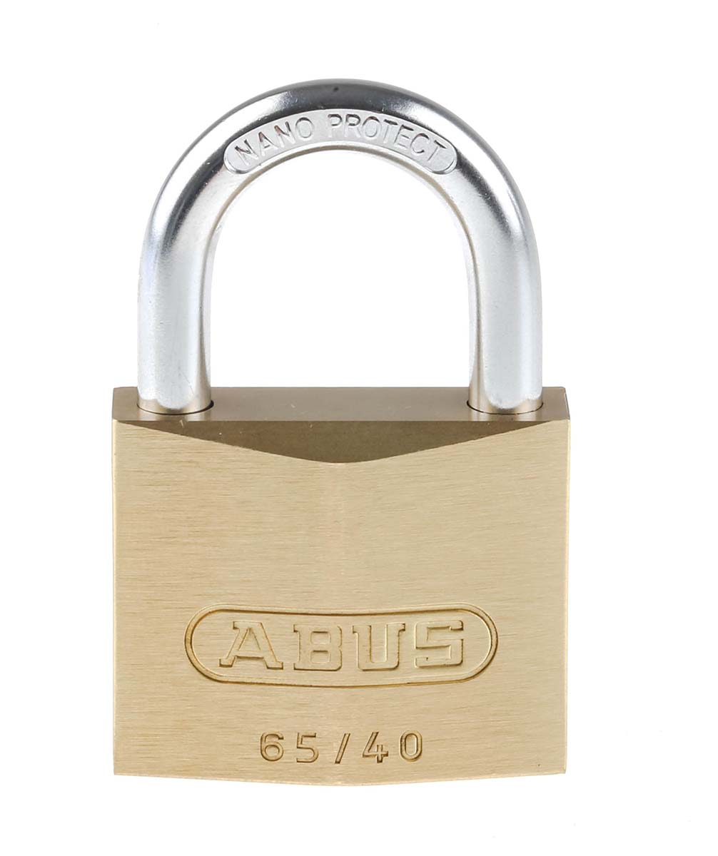 6540-ka6402 ABUS Key Brass, Steel Padlock Weatherproof Keyed Alike, 6 mm Shackle, 13 mm Body
