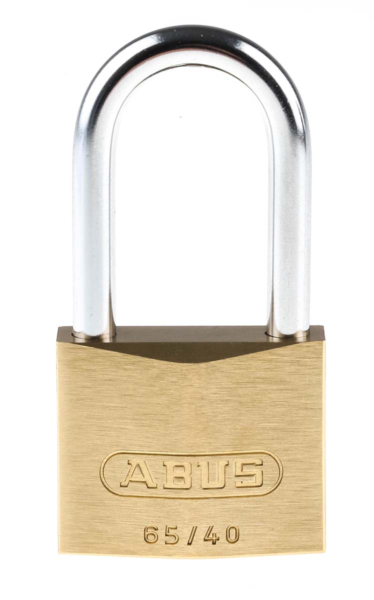 ABUS Keyed Steel, Brass Padlock Weatherproof Keyed Alike, 6 mm Shackle, 13 mm Body