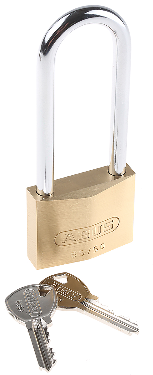 ABUS Keyed Steel, Brass Padlock Weatherproof Keyed Alike, 6 mm Shackle, 13mm Body